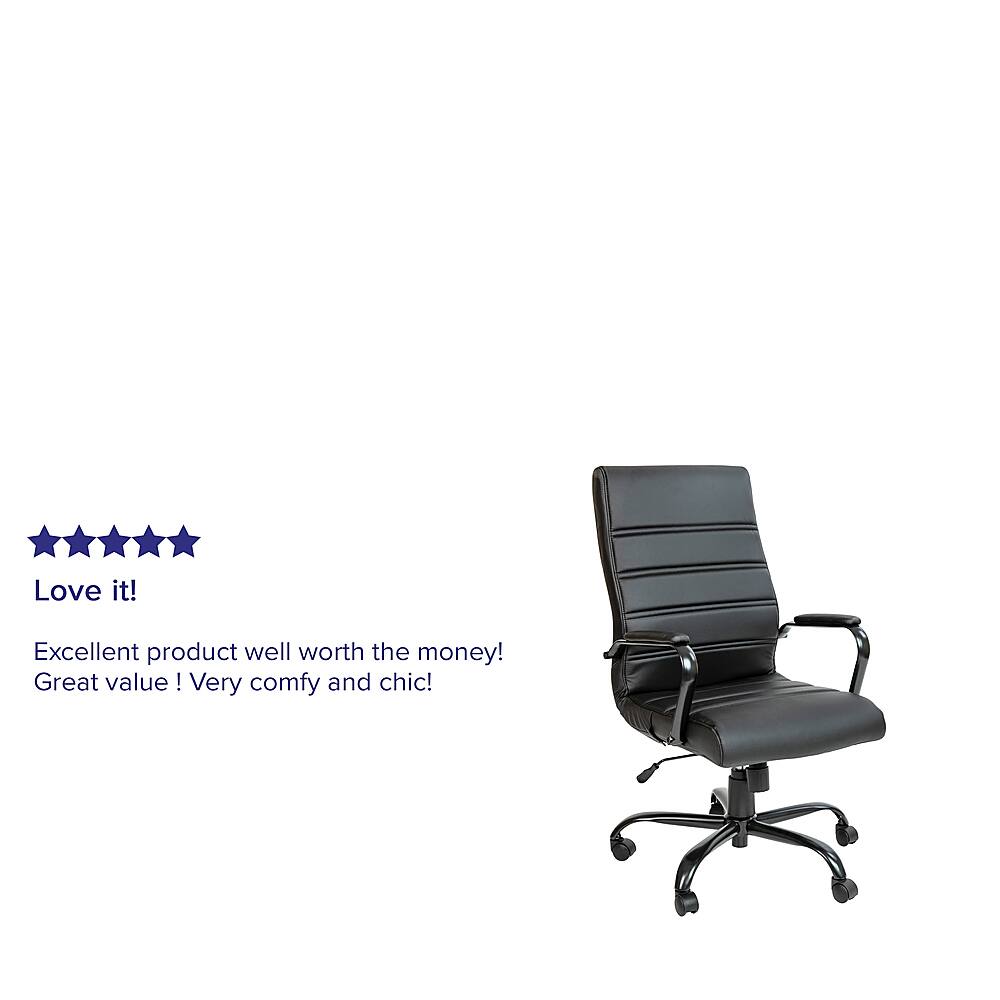 Alt View 39. Alamont Home - Whitney High Back Modern Leather/Faux Leather Executive Swivel Office Chair - Black LeatherSoft/Black Frame.