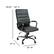 Alt View 13. Alamont Home - Whitney High Back Modern Leather/Faux Leather Executive Swivel Office Chair - Black LeatherSoft/Black Frame.