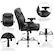 Alt View 40. Alamont Home - Hercules Big & Tall 400 lb. Rated Mid-Back Black LeatherSoft Ergonomic Task Office Chair - Black LeatherSoft.