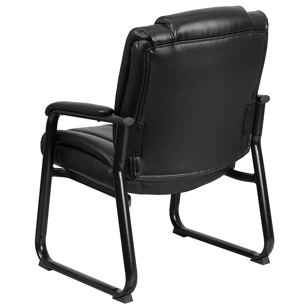 Alt View 14. Alamont Home - Hercules Contemporary Leather/Faux Leather Big & Tall Side Chair - Upholstered - Black.