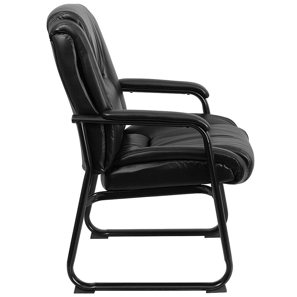 Alt View 16. Alamont Home - Hercules Contemporary Leather/Faux Leather Big & Tall Side Chair - Upholstered - Black.