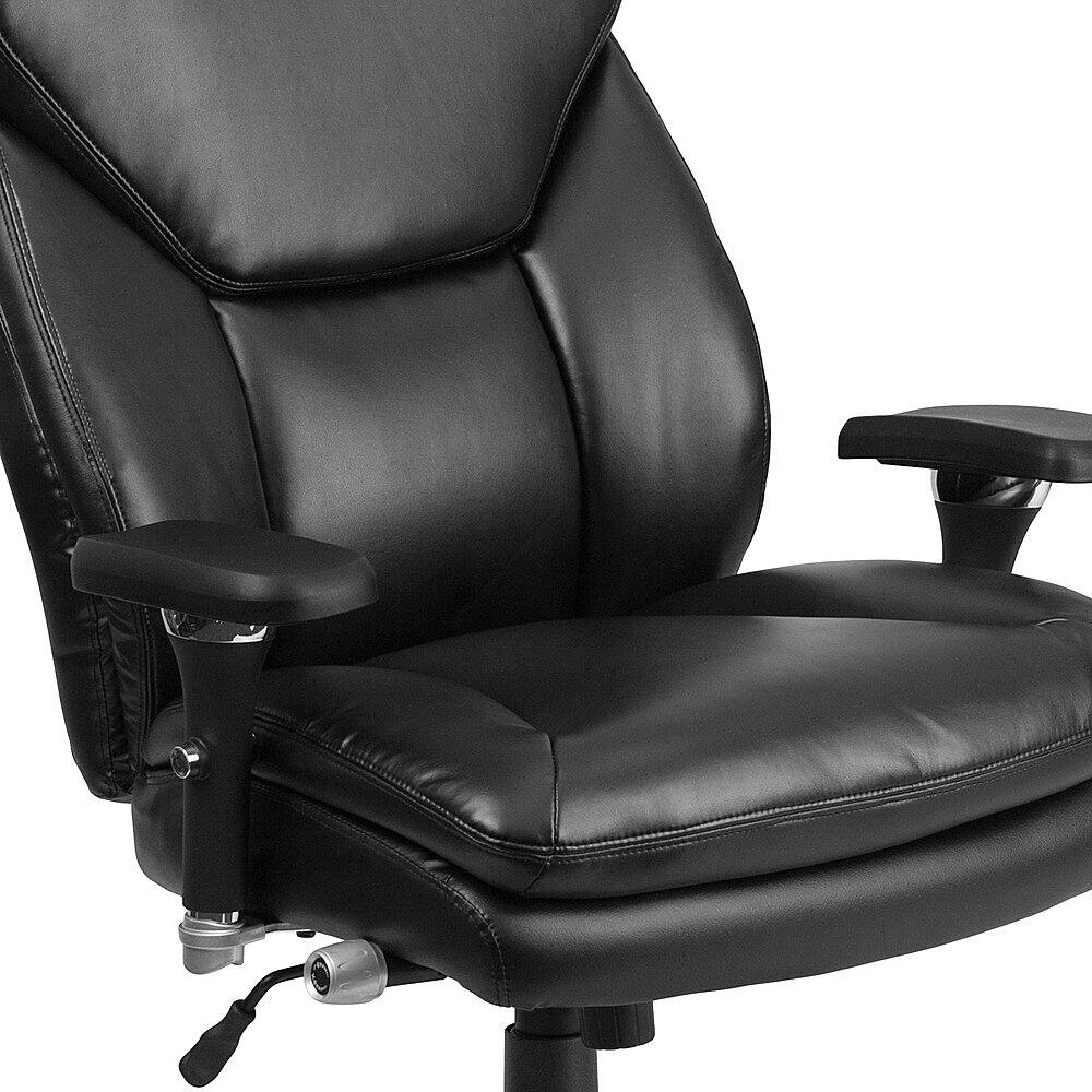 Alt View 15. Alamont Home - Hercules Contemporary Leather/Faux Leather 24/7 Big & Tall Swivel Office Chair - Black LeatherSoft.