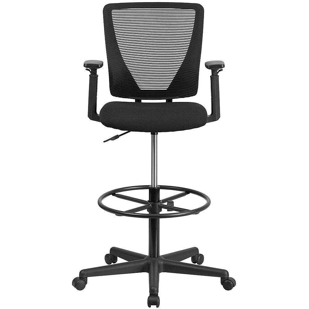 Alt View 11. Alamont Home - Harper Contemporary Fabric Drafting Stool - Black.