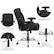 Alt View 40. Alamont Home - Hercules Contemporary Fabric Big & Tall Swivel Mid-Back Office Chair with Adjustable Arms - Black Fabric.