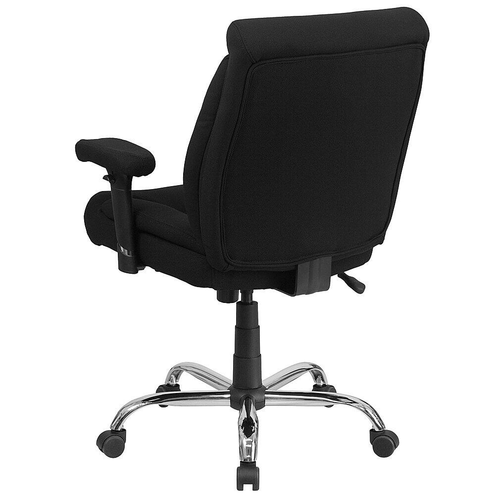 Alt View 14. Alamont Home - Hercules Contemporary Fabric Big & Tall Swivel Mid-Back Office Chair with Adjustable Arms - Black Fabric.