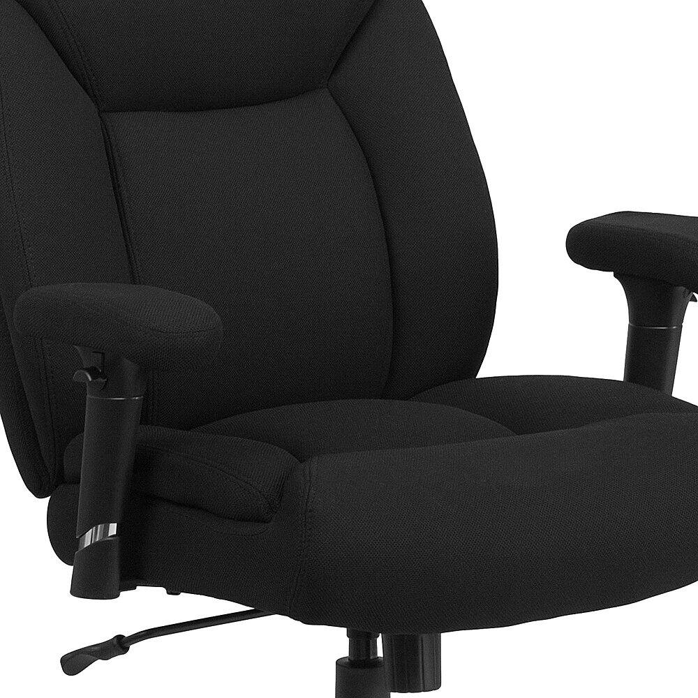 Alt View 17. Alamont Home - Hercules Contemporary Fabric Big & Tall Swivel Mid-Back Office Chair with Adjustable Arms - Black Fabric.