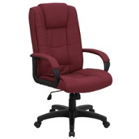 Flash Furniture - Jessica Contemporary Fabric Executive Swivel Office Chair - Burgundy Fabric - Front_Zoom