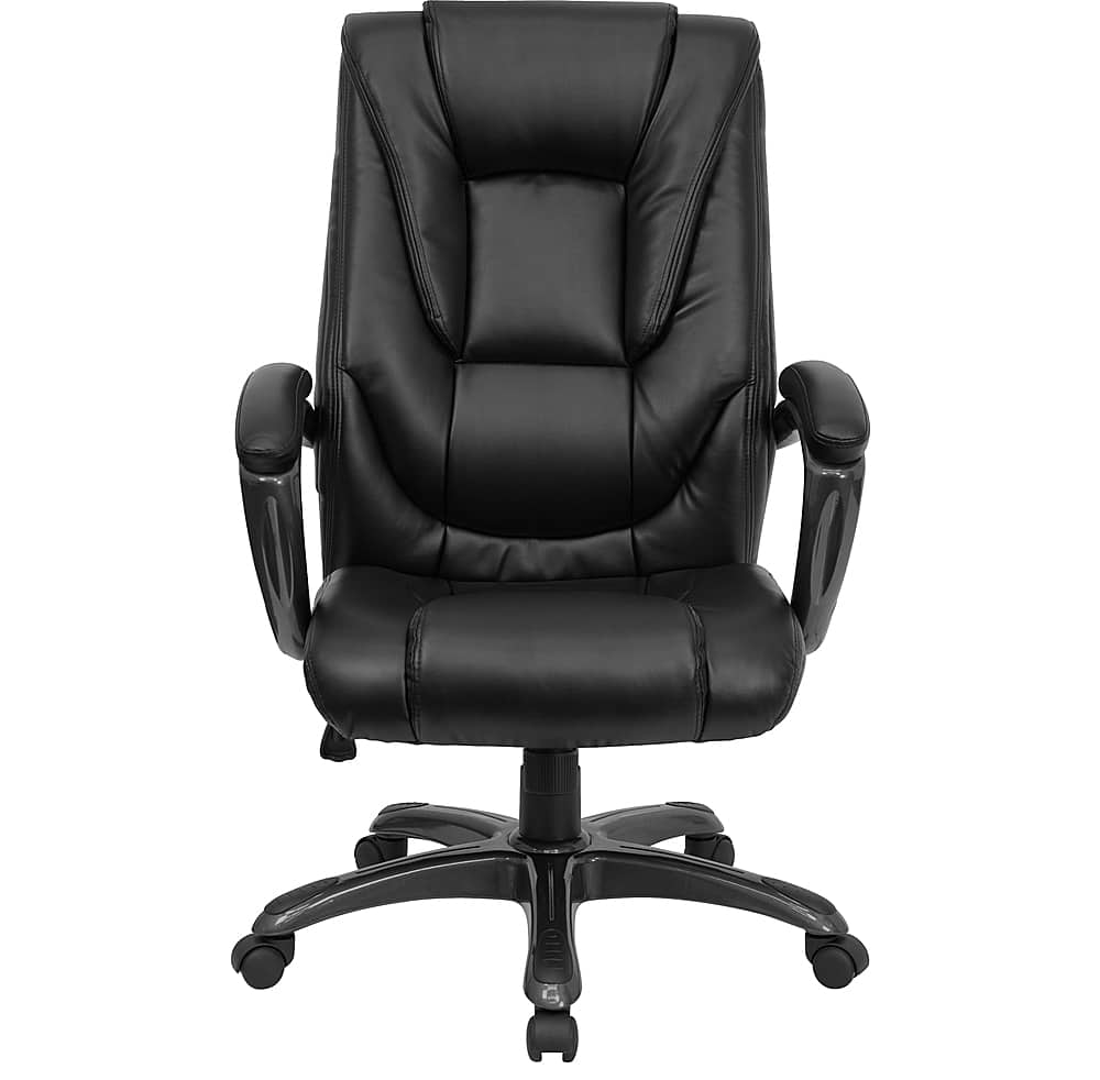 Alt View 11. Alamont Home - Oma Contemporary Leather/Faux Leather Executive Swivel Office Chair - Black.