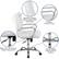 Alt View 40. Alamont Home - Whitney Mid-Back Modern Leather/Faux Leather Executive Swivel Office Chair - White LeatherSoft/Chrome Frame.