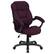 Front. Alamont Home - Jessie Contemporary Fabric Swivel Office Chair - Grape Microfiber.
