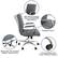 Alt View 40. Alamont Home - Whitney Mid-Back Modern Leather/Faux Leather Executive Swivel Office Chair - Gray LeatherSoft/Chrome Frame.