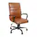 Front. Alamont Home - Whitney High Back Modern Leather/Faux Leather Executive Swivel Office Chair - Brown LeatherSoft/Black Frame.