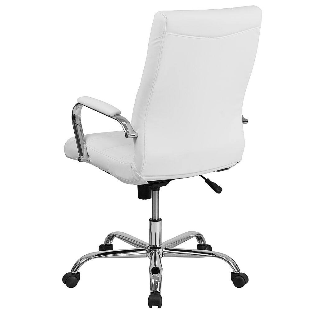 Alt View 14. Alamont Home - Whitney High Back Modern Leather/Faux Leather Executive Swivel Office Chair - White LeatherSoft/Chrome Frame.