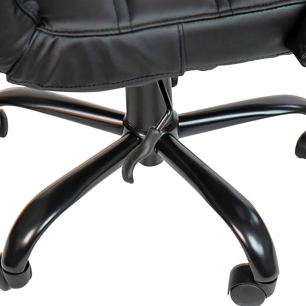 Alt View 18. Alamont Home - Whitney Mid-Back Modern Leather/Faux Leather Executive Swivel Office Chair - Black LeatherSoft/Black Frame.