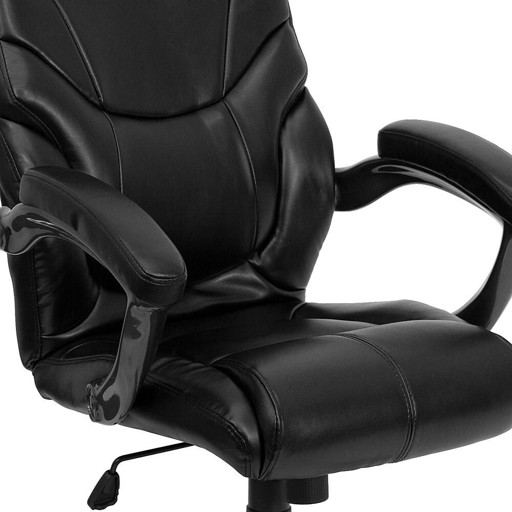 Alt View 15. Alamont Home - Greer Contemporary Leather/Faux Leather Executive Swivel Office Chair - Black.