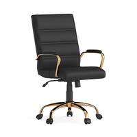 gates genuine leather aluminum base high back executive chair