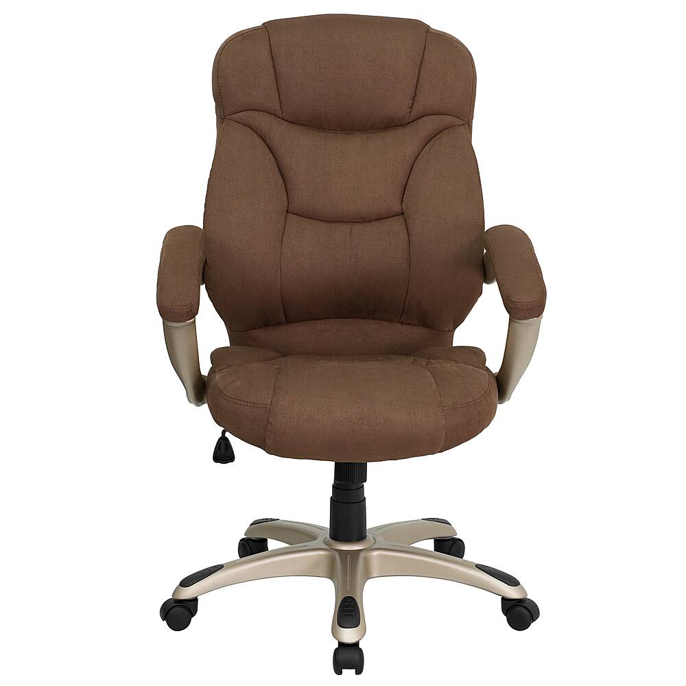 Alt View 11. Alamont Home - Jessie Contemporary Fabric Swivel Office Chair - Brown Microfiber.