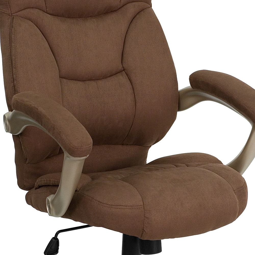 Alt View 15. Alamont Home - Jessie Contemporary Fabric Swivel Office Chair - Brown Microfiber.