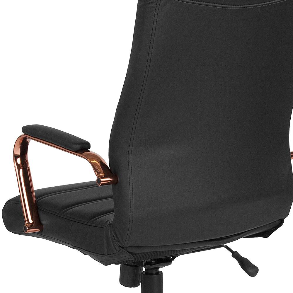 Alt View 15. Alamont Home - Whitney High Back Modern Leather/Faux Leather Executive Swivel Office Chair - Black LeatherSoft/Rose Gold Frame.