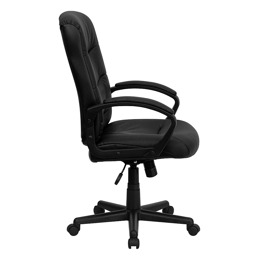 Alt View 16. Alamont Home - Chelsea Contemporary Leather/Faux Leather Swivel Office Chair - Black.