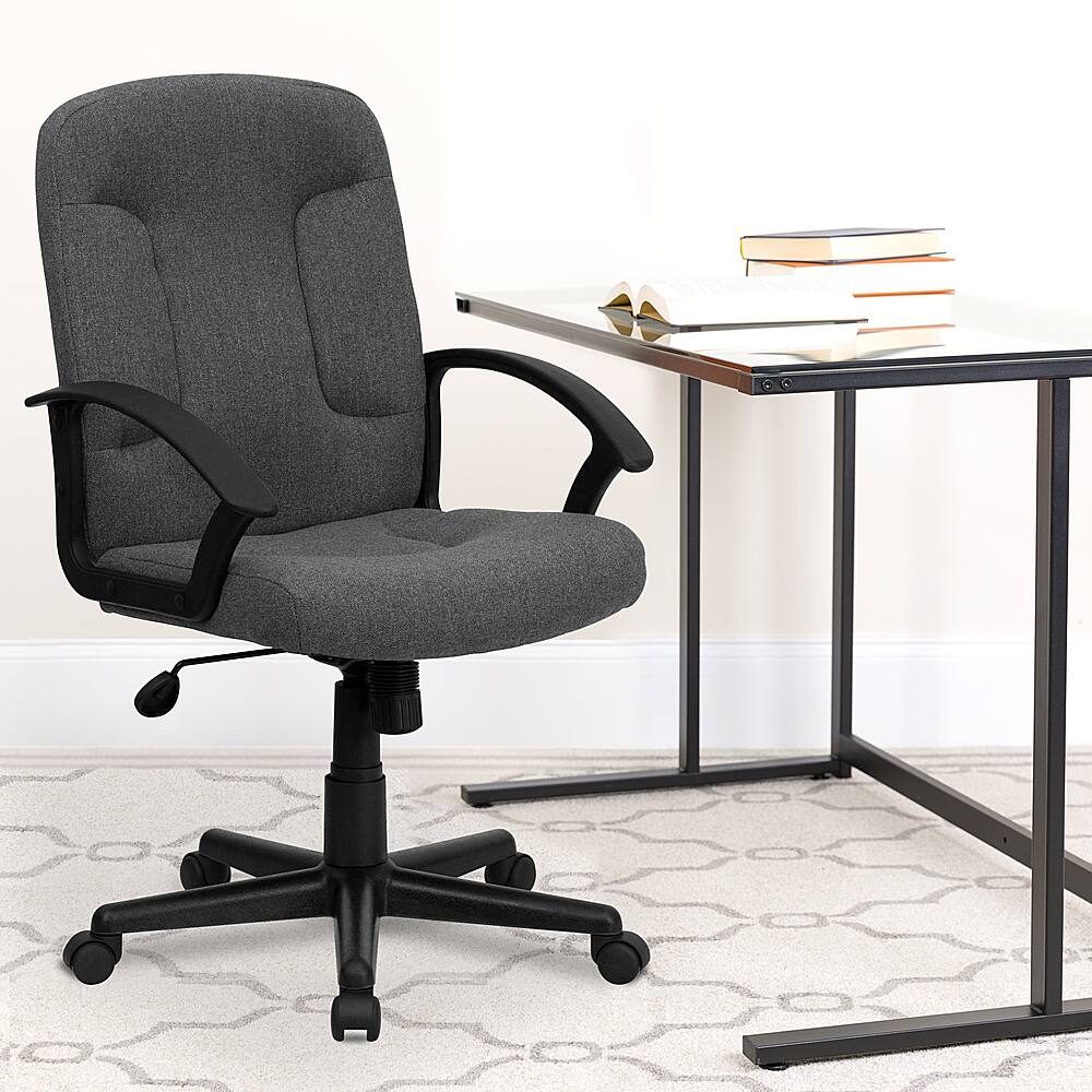 Alt View 12. Alamont Home - Garver Contemporary Fabric Executive Swivel Office Chair - Gray.