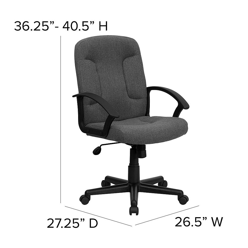 Alt View 13. Alamont Home - Garver Contemporary Fabric Executive Swivel Office Chair - Gray.
