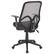 Alt View 14. Alamont Home - Salerno Contemporary Mesh Executive Swivel Office Chair with Arms - Dark Gray.
