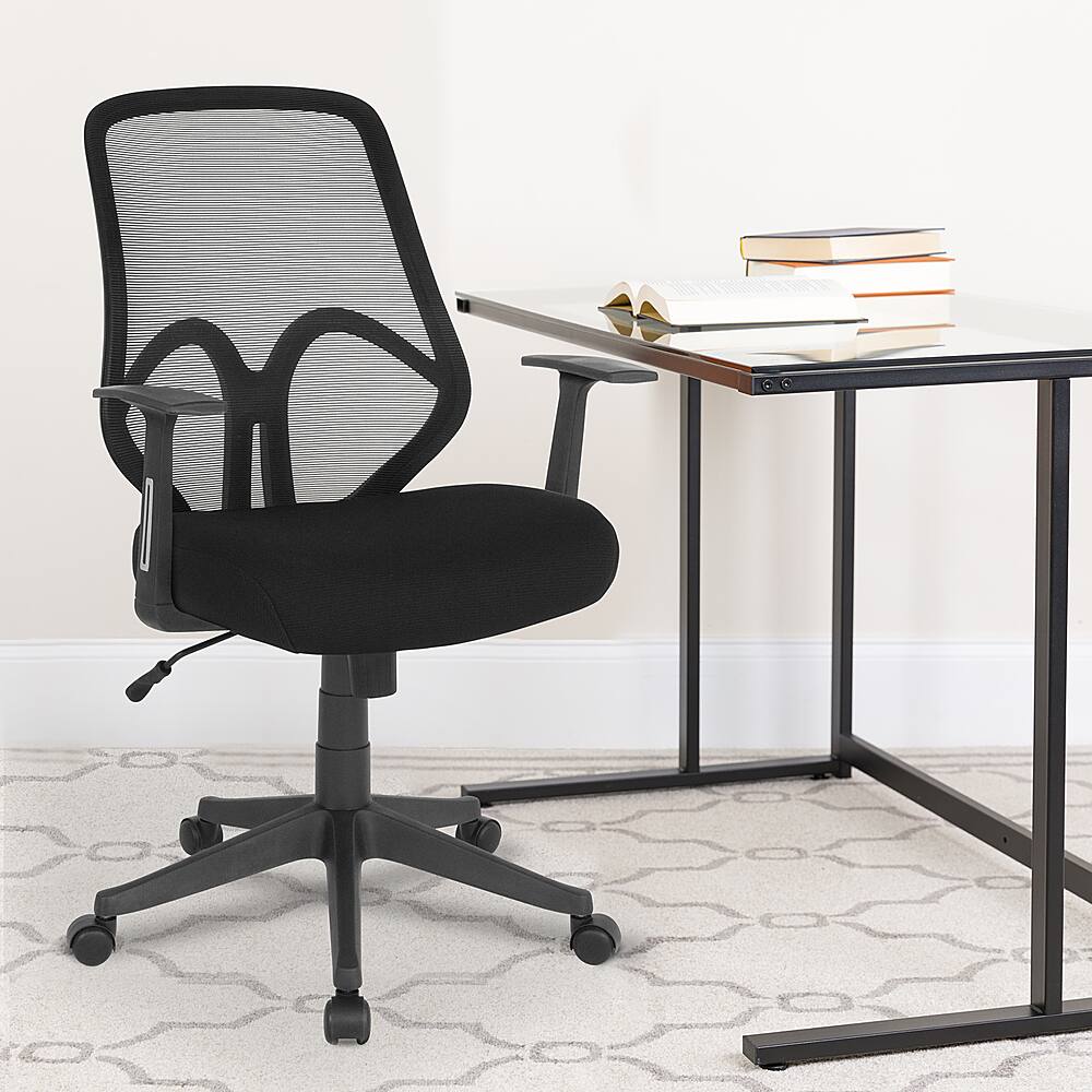 Alt View 12. Alamont Home - Salerno Contemporary Mesh Executive Swivel Office Chair with Arms - Black.