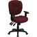 Front. Alamont Home - Caroline Contemporary Fabric Swivel Office Chair with Arms - Burgundy Fabric.