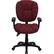 Alt View 11. Alamont Home - Caroline Contemporary Fabric Swivel Office Chair with Arms - Burgundy Fabric.