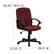 Alt View 13. Alamont Home - Garver Contemporary Fabric Executive Swivel Office Chair - Burgundy.