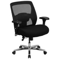 Flash Furniture - Hercules Contemporary Fabric Big & Tall Swivel Office Chair - Black - Front_Zoom