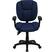 Alt View 11. Alamont Home - Caroline Contemporary Fabric Swivel Office Chair with Arms - Navy Blue Fabric.