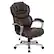 Front. Alamont Home - Stella Contemporary Leather/Faux Leather Executive Swivel Office Chair - Brown.