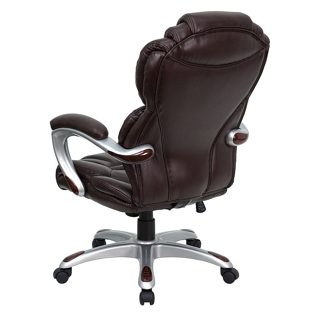 Alt View 13. Alamont Home - Stella Contemporary Leather/Faux Leather Executive Swivel Office Chair - Brown.