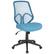 Front. Alamont Home - Salerno Contemporary Mesh Executive Swivel Armless Office Chair - Light Blue.