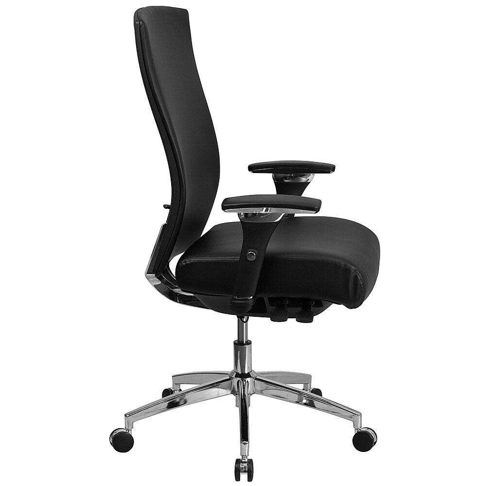 Alt View 13. Alamont Home - Hercules Contemporary Leather/Faux Leather 24/7 Big & Tall Swivel Office Chair - Black LeatherSoft.