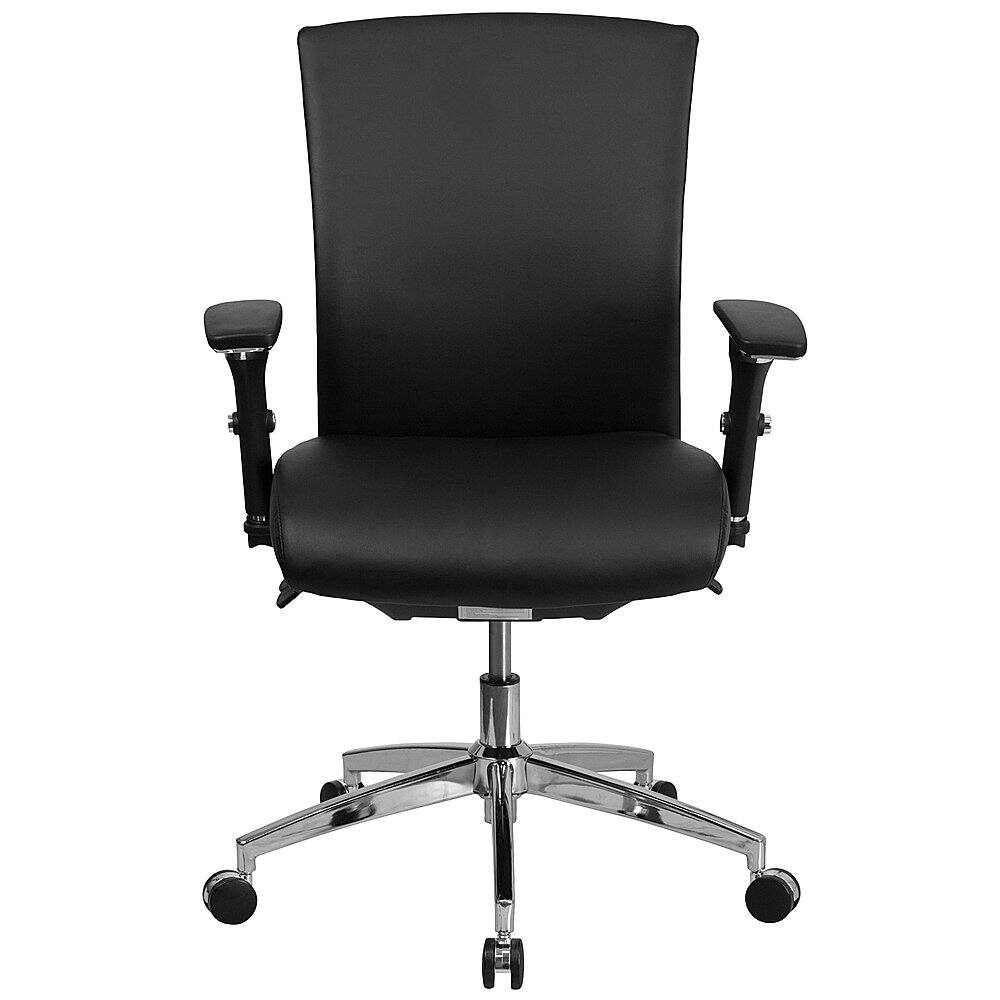 Alt View 11. Alamont Home - Hercules Contemporary Leather/Faux Leather 24/7 Big & Tall Swivel Office Chair - Black LeatherSoft.