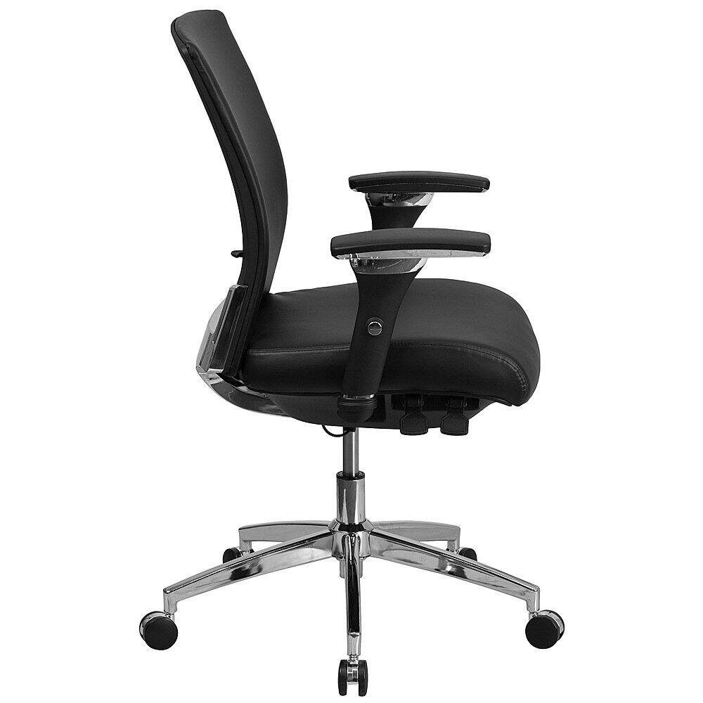 Alt View 14. Alamont Home - Hercules Contemporary Leather/Faux Leather 24/7 Big & Tall Swivel Office Chair - Black LeatherSoft.