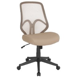 Flash Furniture - Salerno Series Contemporary Mesh Executive Swivel Office Chair - Light Brown - Front_Zoom