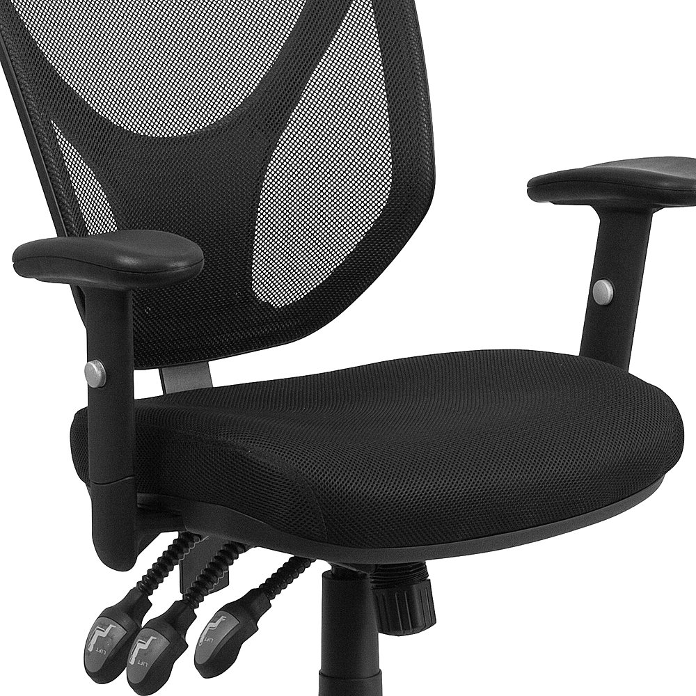 Realspace MFTC 200 Ergonomic Mesh Mid Back Task Chair Black BIFMA