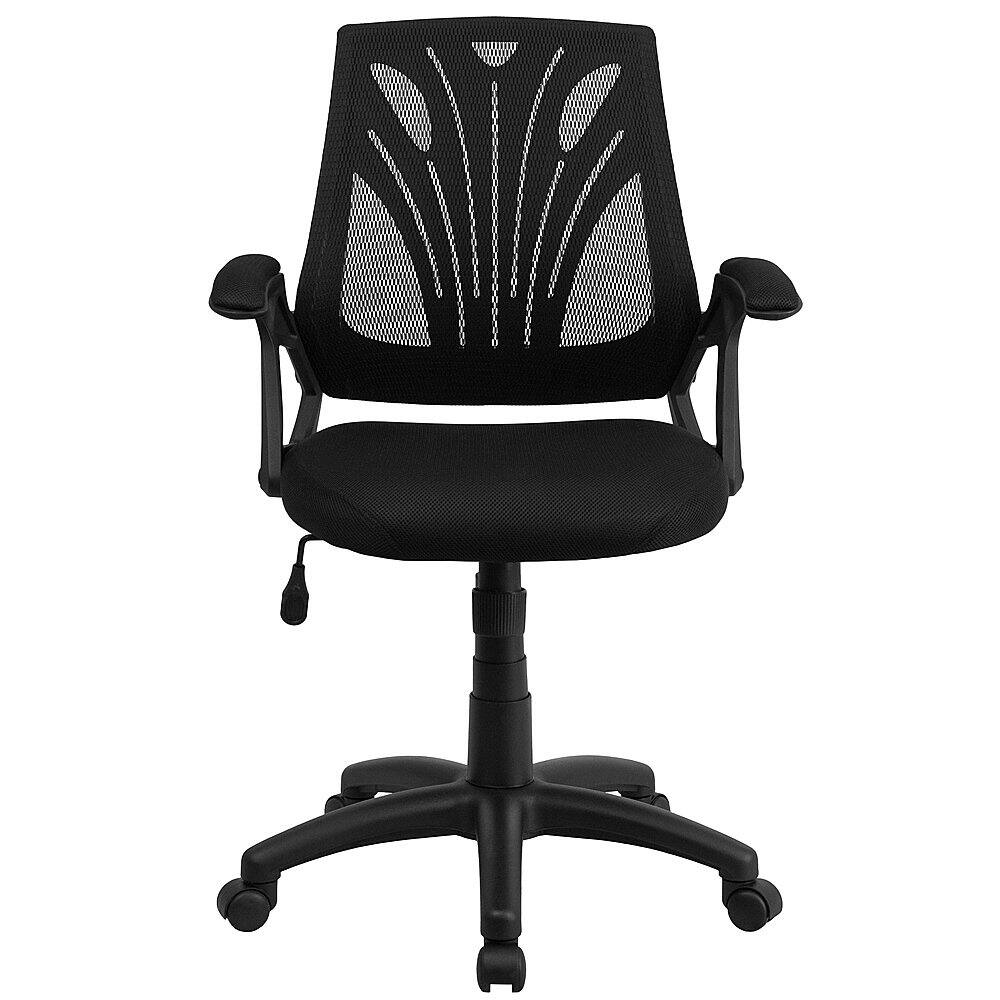 Alt View 11. Alamont Home - Sam Contemporary Mesh Swivel Office Chair with Open Arms - Black Mesh.