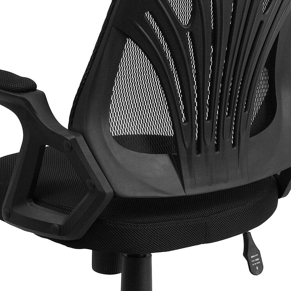 Alt View 15. Alamont Home - Sam Contemporary Mesh Swivel Office Chair with Open Arms - Black Mesh.