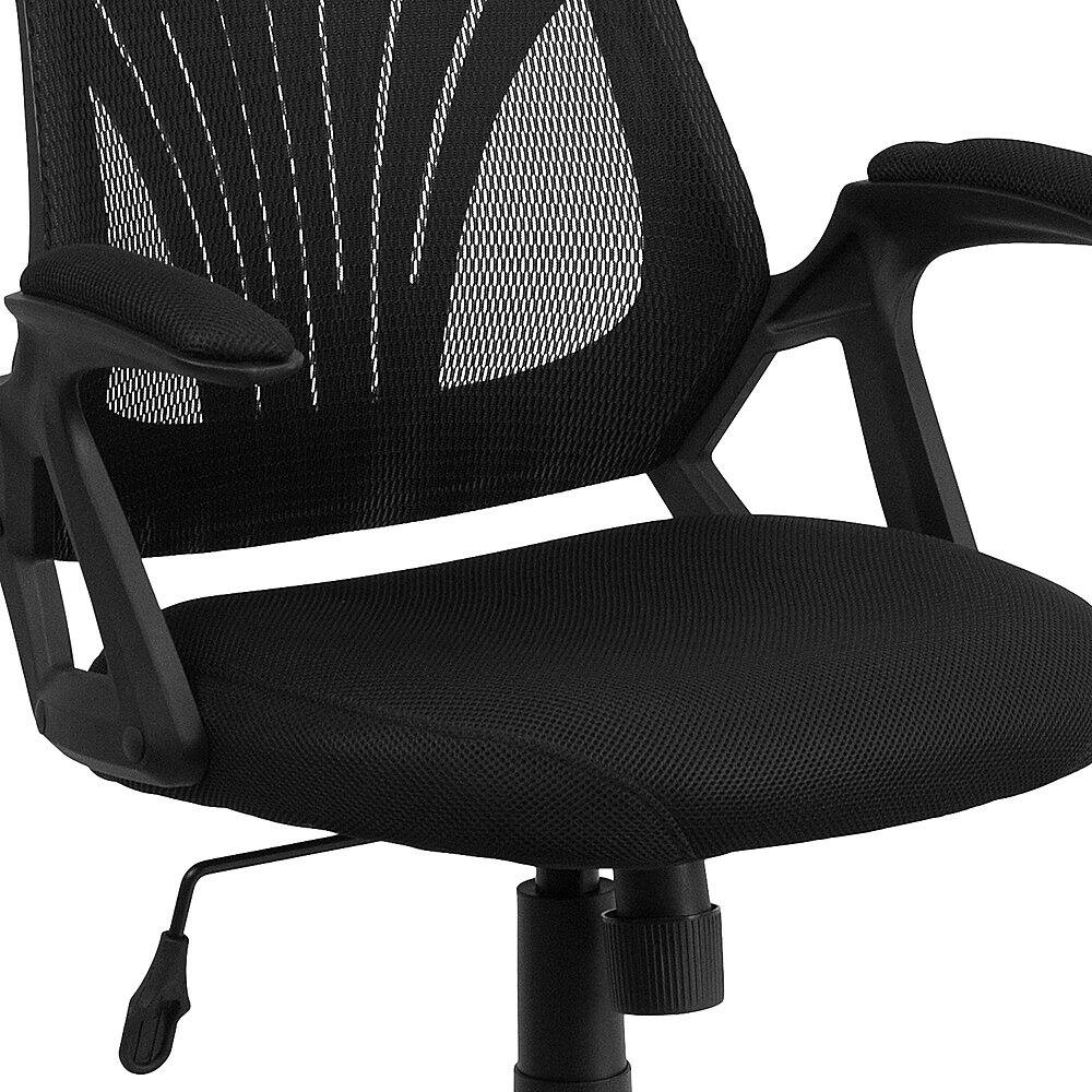 Alt View 17. Alamont Home - Sam Contemporary Mesh Swivel Office Chair with Open Arms - Black Mesh.