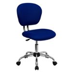 Front. Flash Furniture - Beverly Contemporary Mesh Swivel Office Chair - Blue.