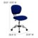 Alt View 13. Flash Furniture - Beverly Contemporary Mesh Swivel Office Chair - Blue.