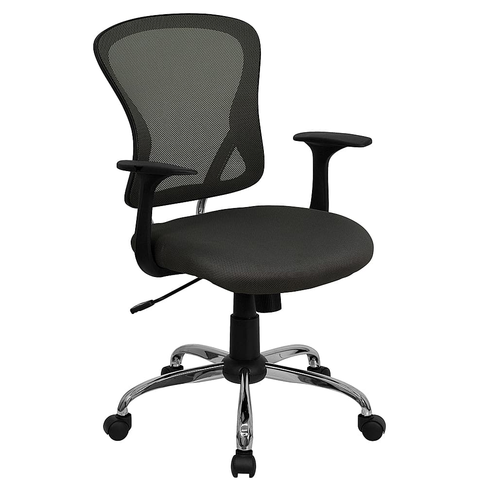 Alamont Home - Alfred Contemporary Mesh Swivel Office Chair - Dark Gray - Front_Zoom
