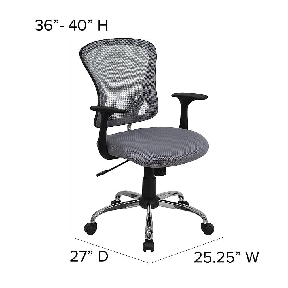 Alt View 13. Alamont Home - Alfred Contemporary Mesh Swivel Office Chair - Gray.