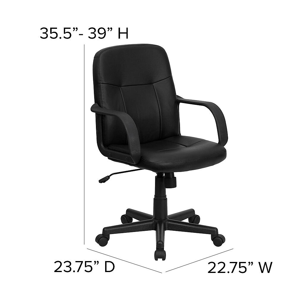 Alt View 13. Alamont Home - Paulson Contemporary Vinyl Executive Swivel Office Chair - Black.