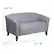 Alt View 2. Alamont Home - Hercules Imperial Contemporary 2-seat Leather/Faux Leather Reception Loveseat - Gray.